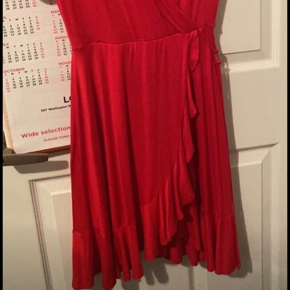 Streetwear size M red strechy cotton soft dress - Picture 3 of 5